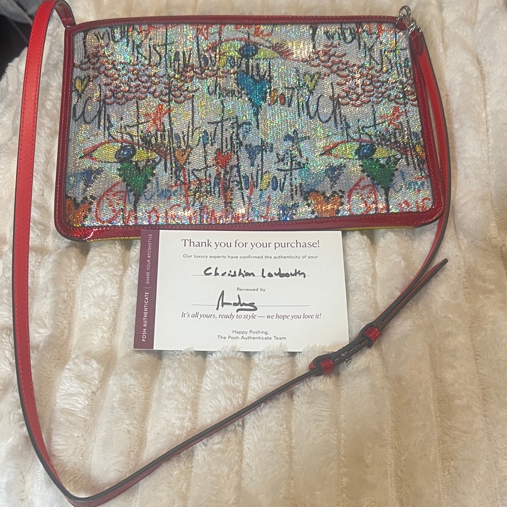 Christian Louboutin Loubitown Love Graffiti Shoulder Bag